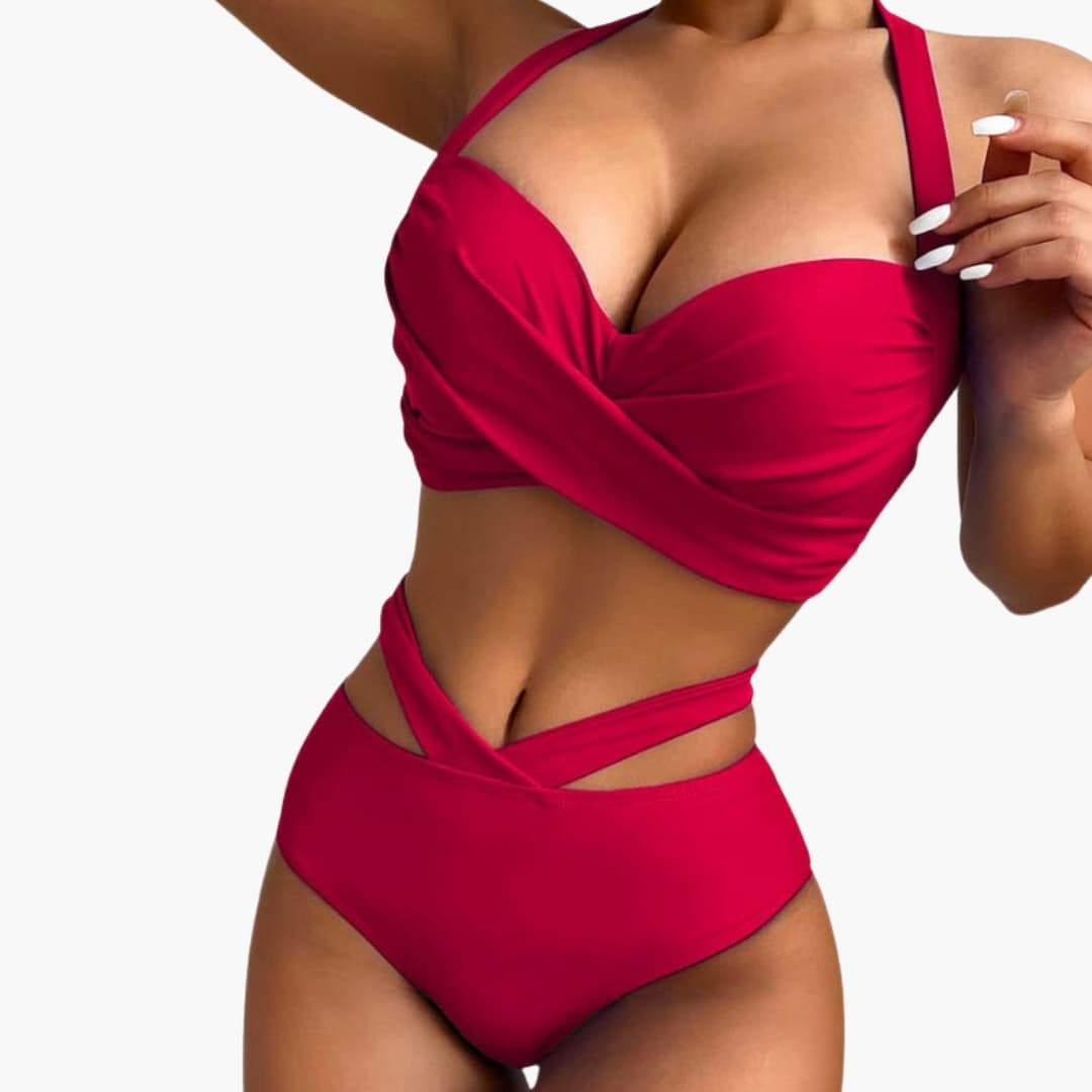 Women's High Waisted Bikini Set Shaping Panel - VibreMode