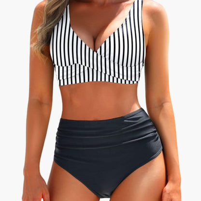 Women's High Waisted Bikini Set Shaping Swim Shorts