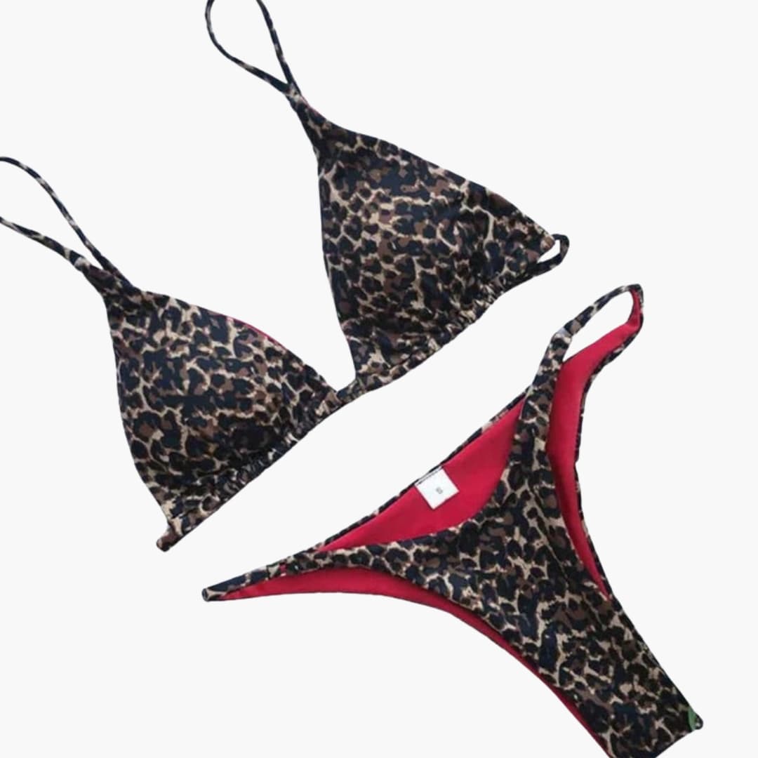 Women's High-Waisted Leopard Bikini Set - VibreMode