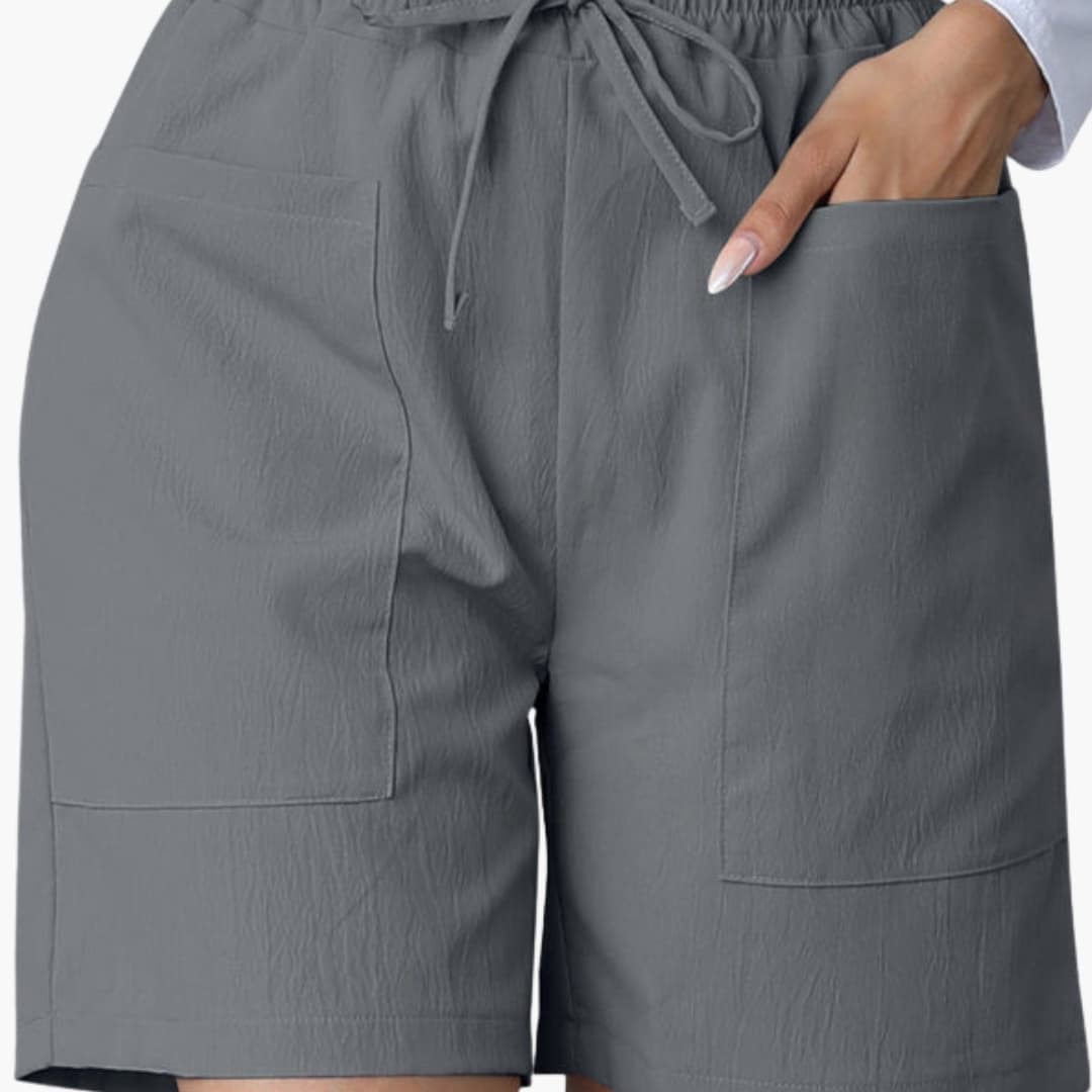 Women's Wide Leg Shorts High-Waisted Cotton - VibreMode
