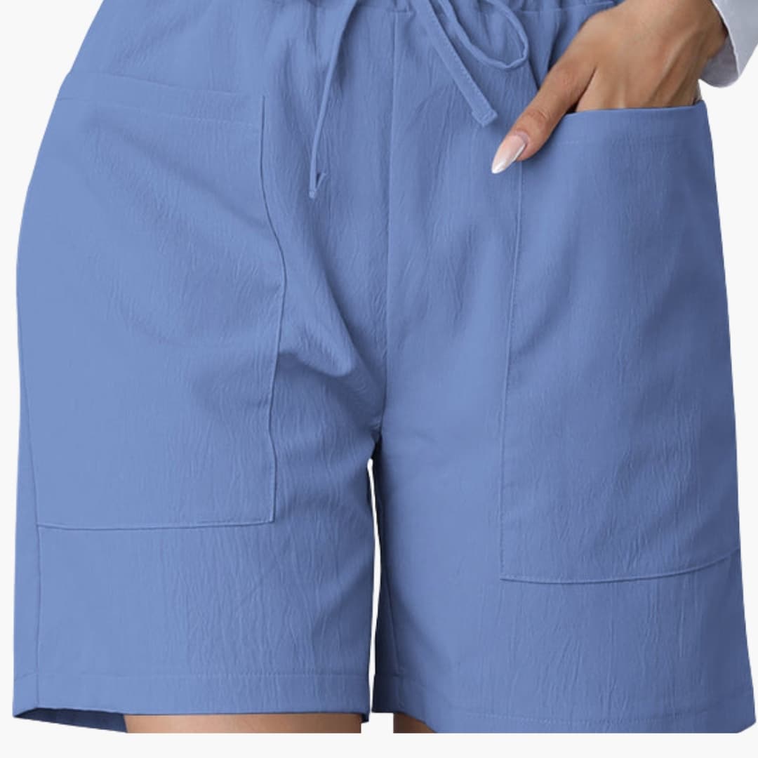 Women's Wide Leg Shorts High-Waisted Cotton