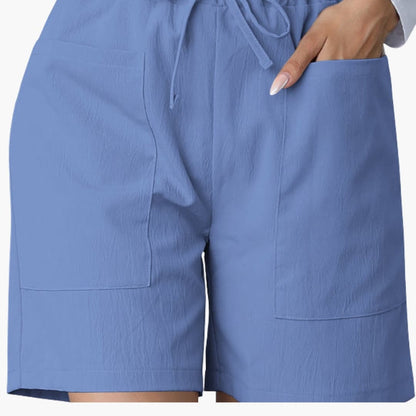 Women's Wide Leg Shorts High-Waisted Cotton
