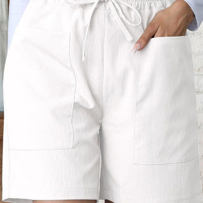 Women's Wide Leg Shorts High-Waisted Cotton