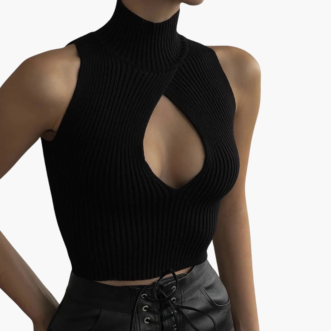 Women's Sleeveless Crop Stretch Cotton