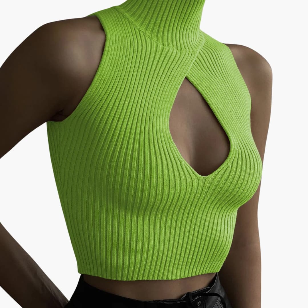 Women's Sleeveless Crop Stretch Cotton - VibreMode