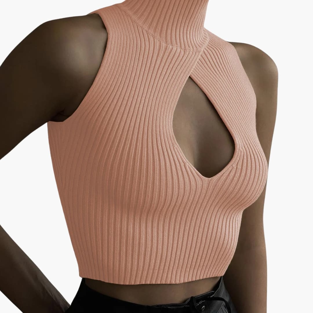 Women's Sleeveless Crop Stretch Cotton