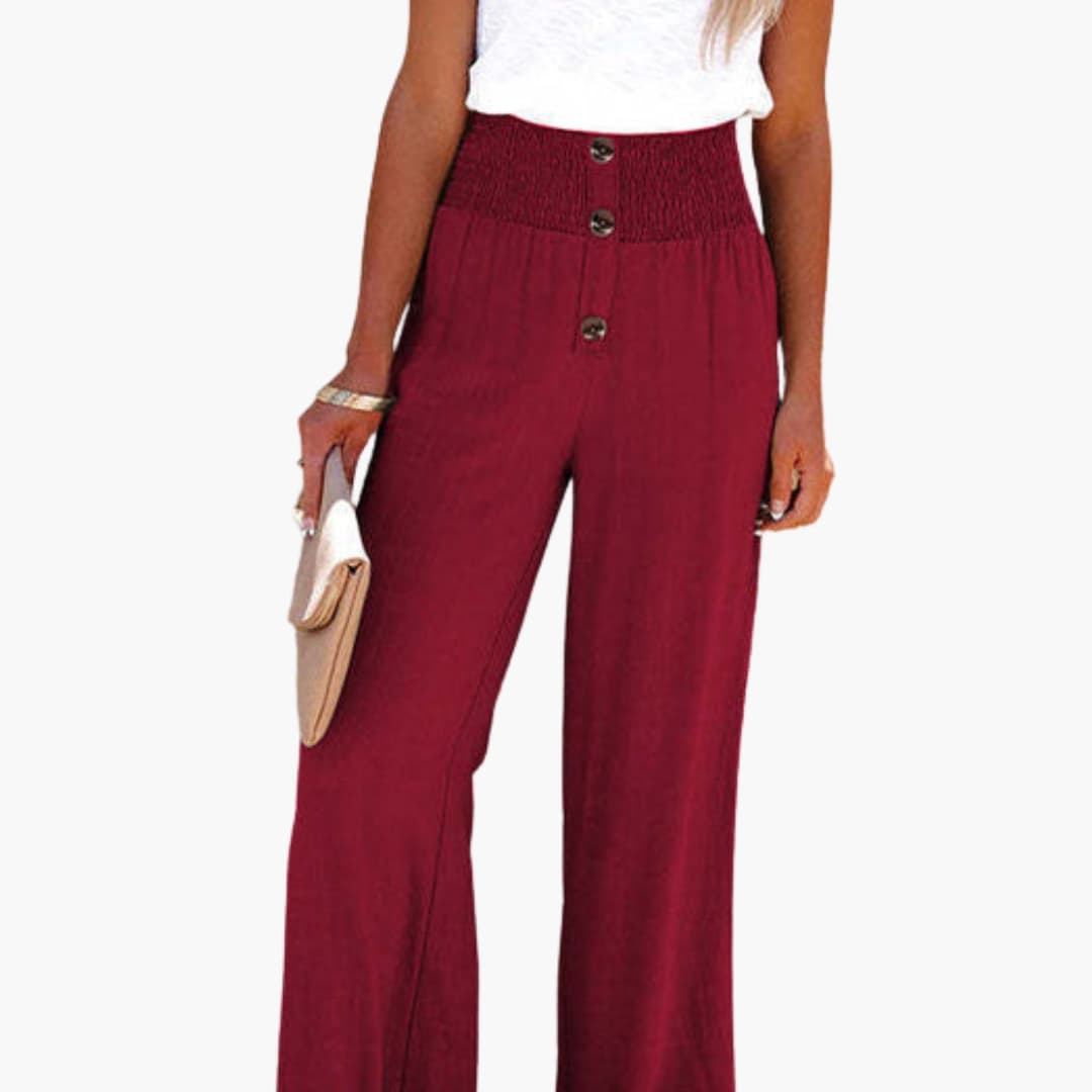 Women's High Waist Elastic Pants Loose Fit