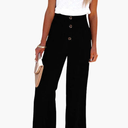 Women's High Waist Elastic Pants Loose Fit