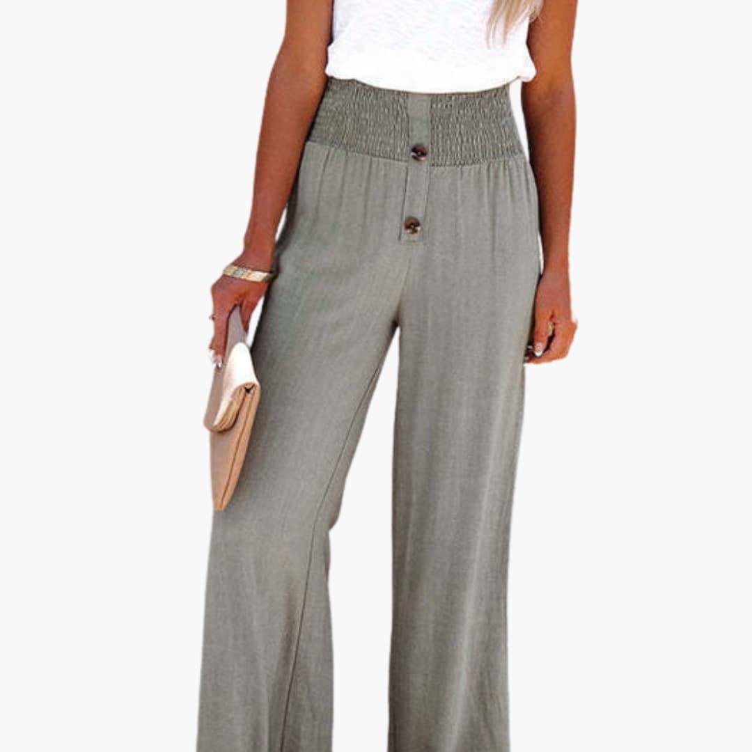 Women's High Waist Elastic Pants Loose Fit