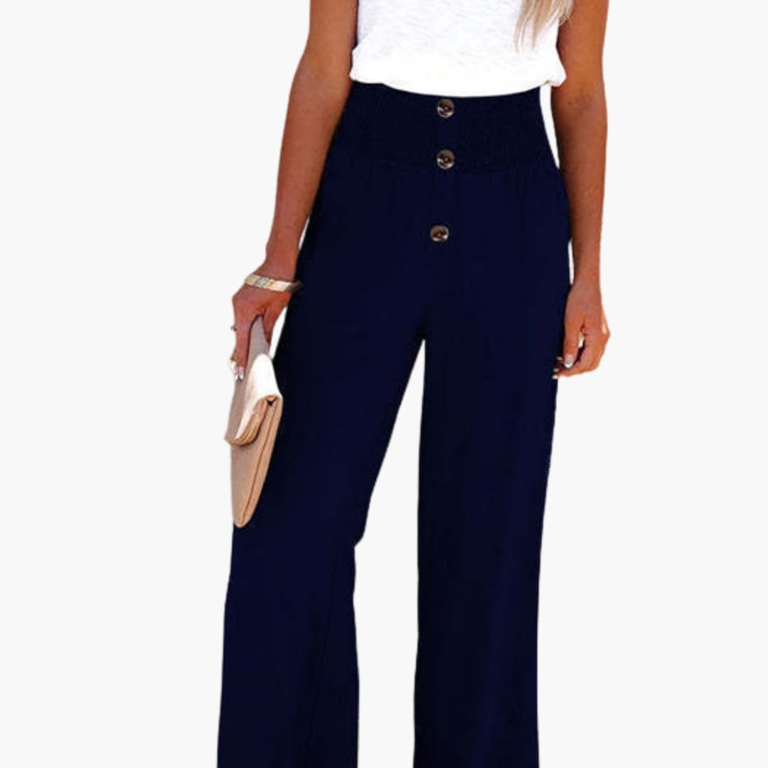 Women's High Waist Elastic Pants Loose Fit
