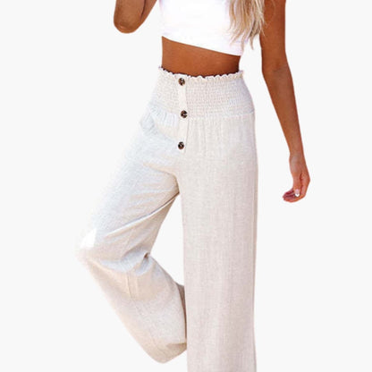 Women's High Waist Elastic Pants Loose Fit