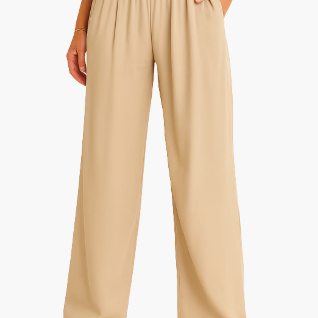 Women's High Waist Wide Leg Pants Elastic