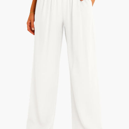 Women's High Waist Wide Leg Pants Elastic