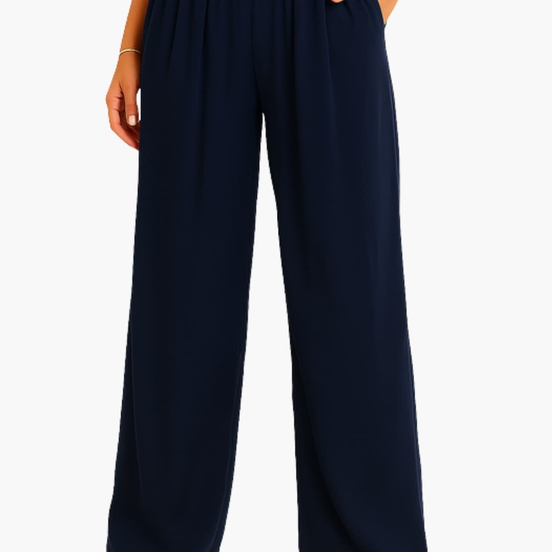 Women's High Waist Wide Leg Pants Elastic