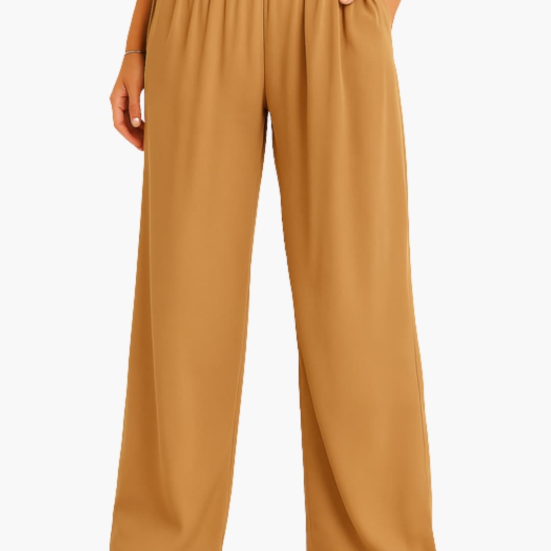 Women's High Waist Wide Leg Pants Elastic