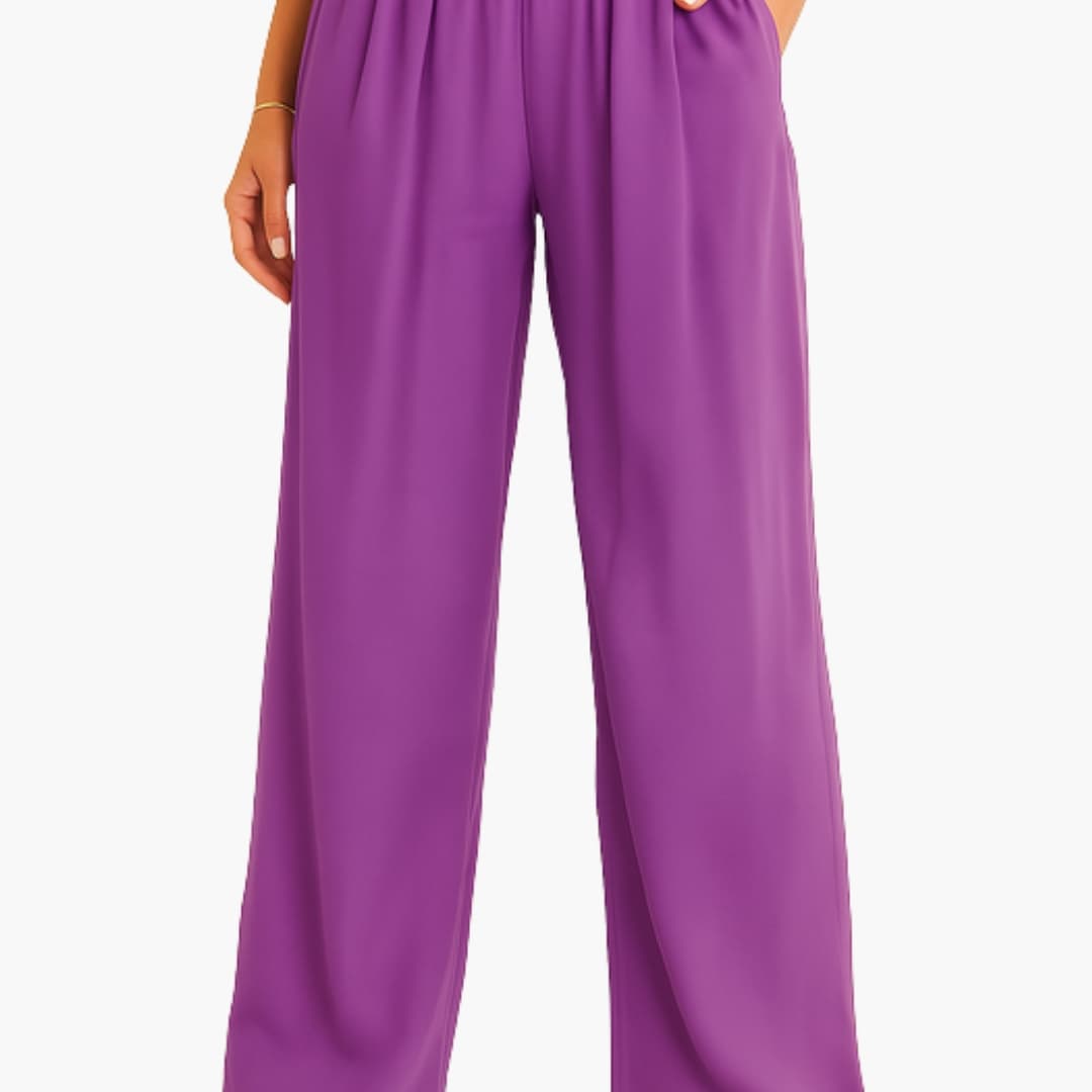 Women's High Waist Wide Leg Pants Elastic