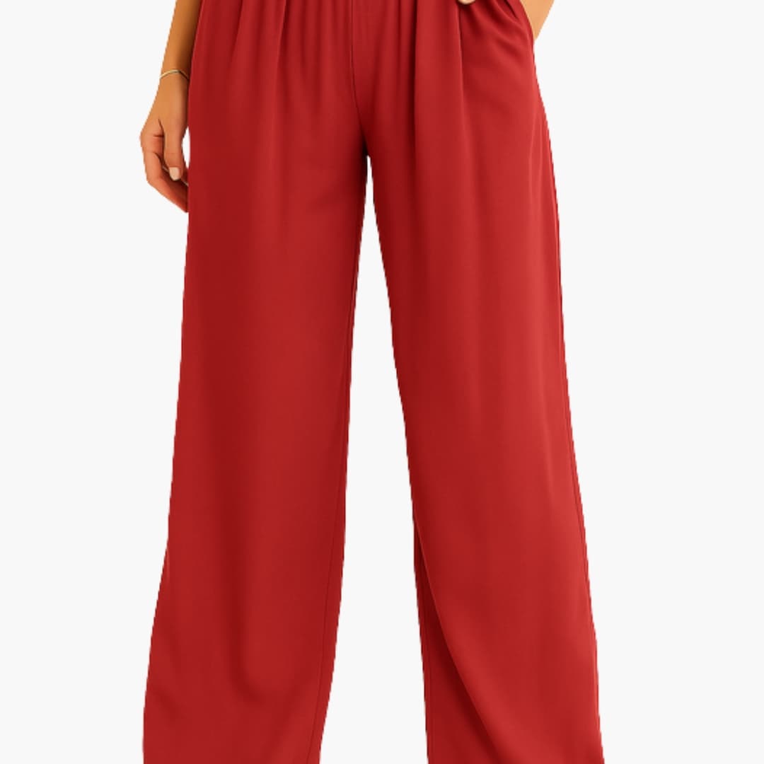 Women's High Waist Wide Leg Pants Elastic