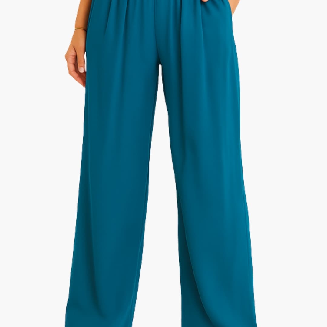 Women's High Waist Wide Leg Pants Elastic