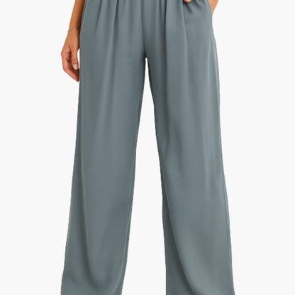 Women's High Waist Wide Leg Pants Elastic - VibreMode