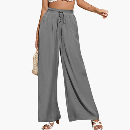 Women's Wide Leg High Waist Pants with Side Pockets