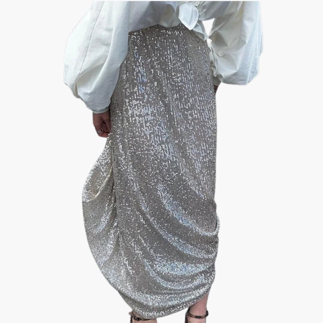 Women's Sequin High Waist Maxi Skirt