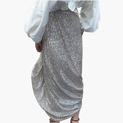 Women's Sequin High Waist Maxi Skirt