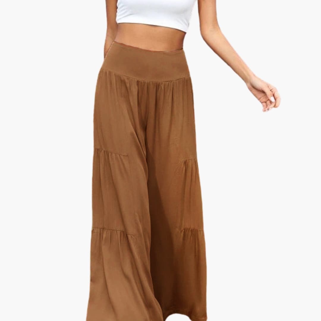 Women's Wide Leg High Waist Pleated Pants