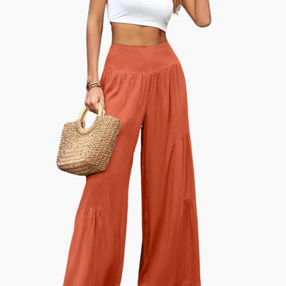 Women's Wide Leg High Waist Pleated Pants