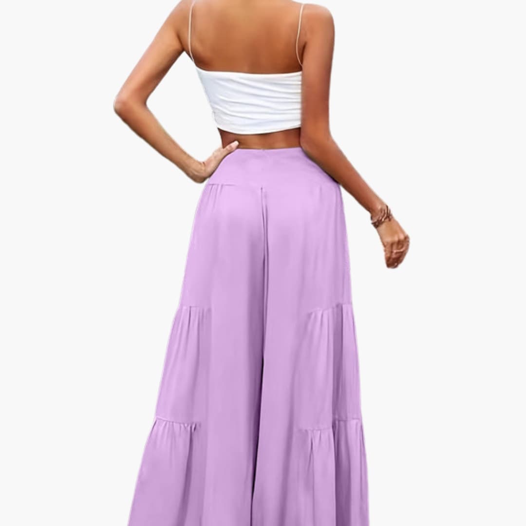 Women's Wide Leg High Waist Pleated Pants
