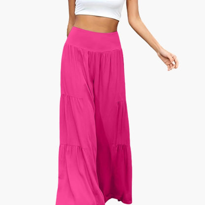 Women's Wide Leg High Waist Pleated Pants