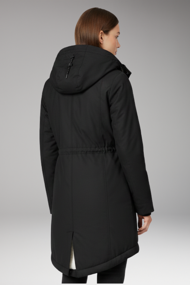 Women's Hooded Zip Coat with Side Pockets