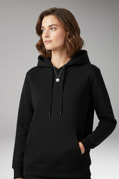 Women's Adjustable Hoodie Ribbed Edges