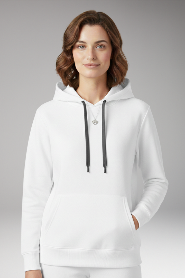 Women's Adjustable Hoodie Ribbed Edges