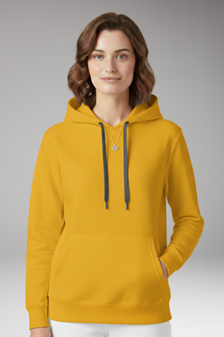 Women's Adjustable Hoodie Ribbed Edges