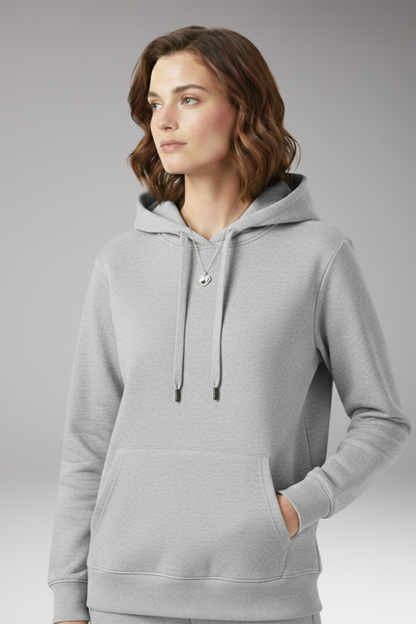 Women's Adjustable Hoodie Ribbed Edges