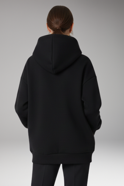 Women's High Neck Hoodie Wide Hood