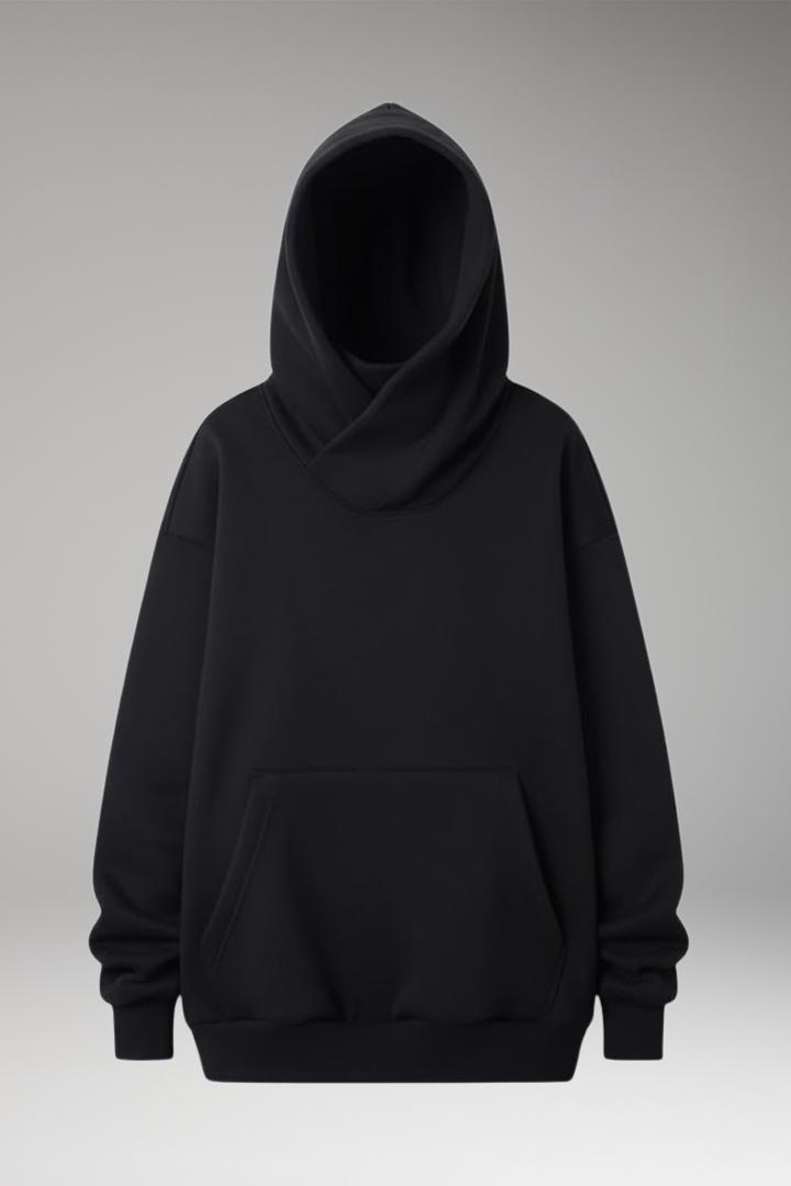 Women's High Neck Hoodie Wide Hood - VibreMode