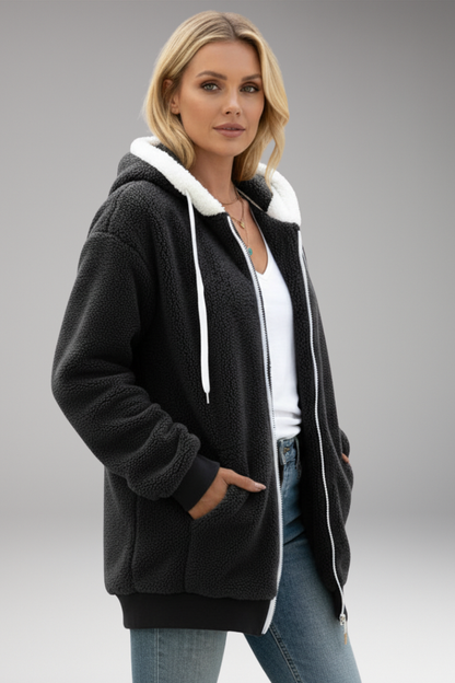 Women's Zip Up Hoodie Adjustable