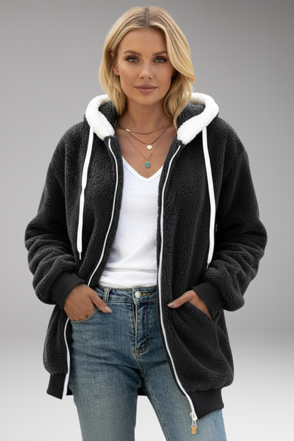 Women's Zip Up Hoodie Adjustable