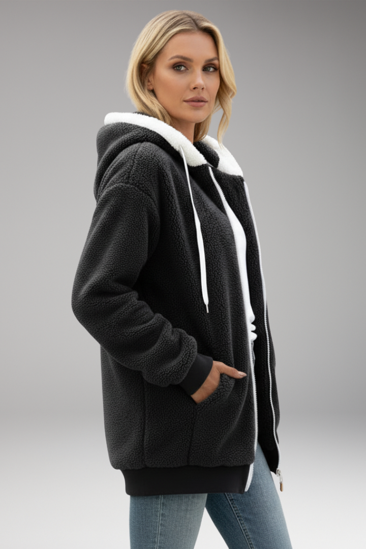 Women's Zip Up Hoodie Adjustable