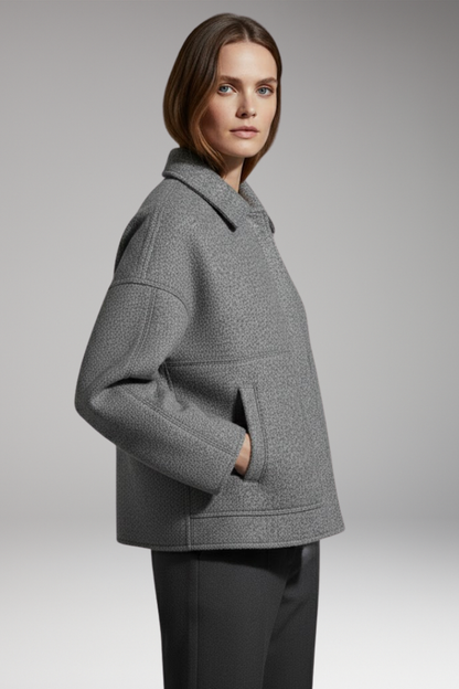 Women's Zip Front Jacket Ribbed Edge