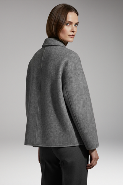 Women's Zip Front Jacket Ribbed Edge