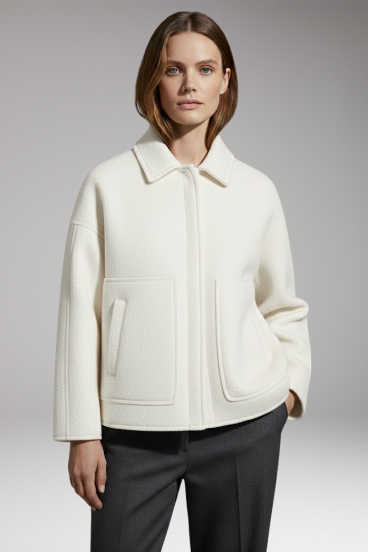 Women's Zip Front Jacket Ribbed Edge