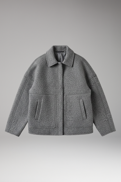Women's Zip Front Jacket Ribbed Edge - VibreMode
