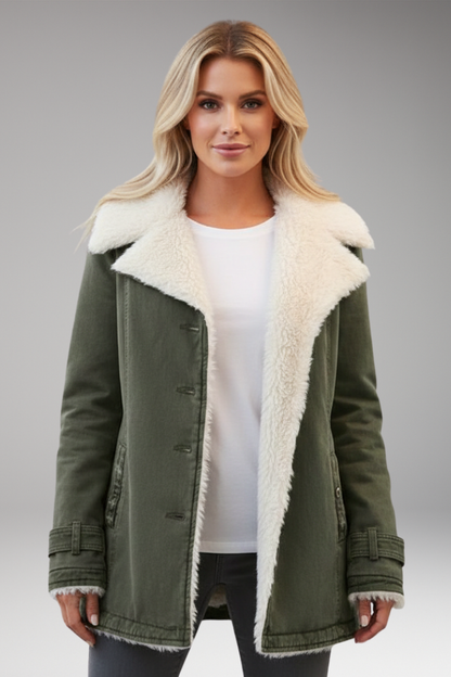 Women's High Collar Front Zip Jacket