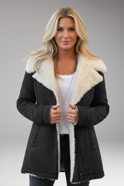 Women's High Collar Front Zip Jacket