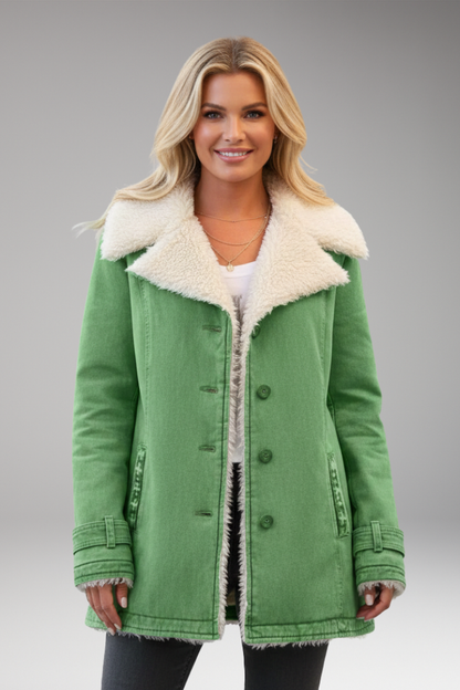 Women's High Collar Front Zip Jacket