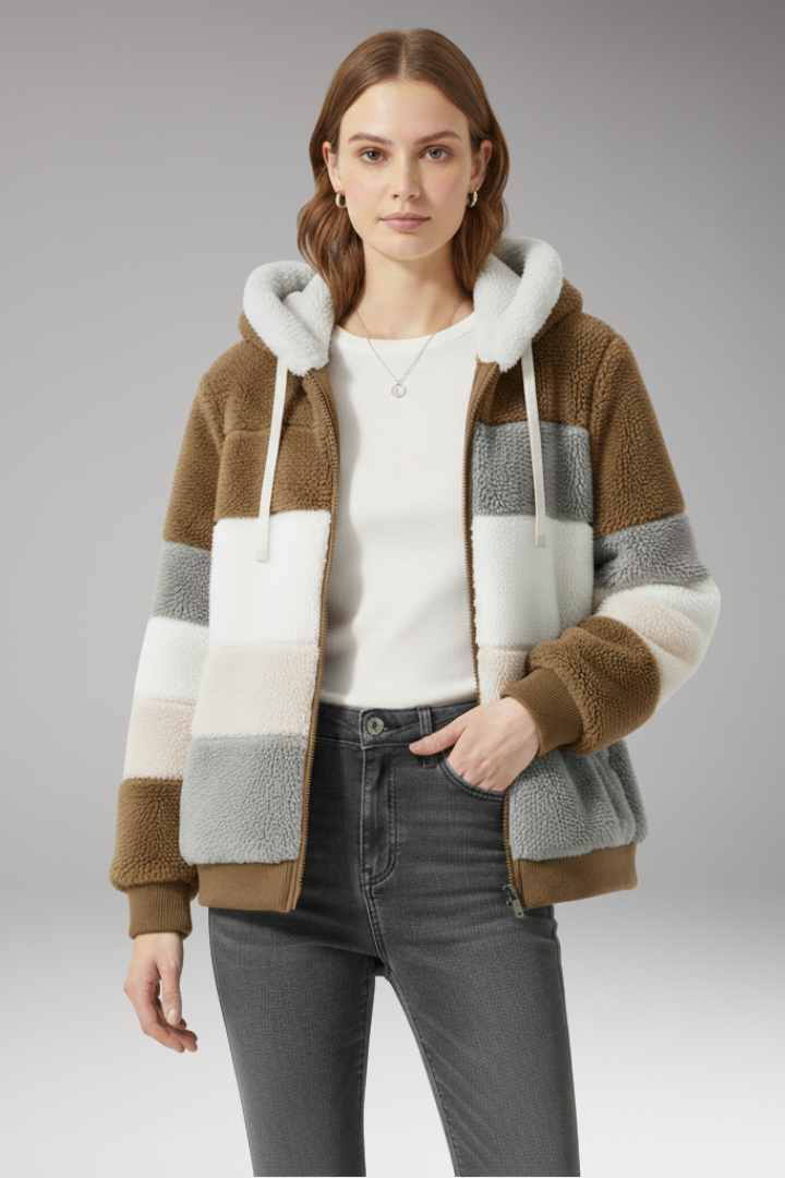 Women's Hooded Striped Jacket