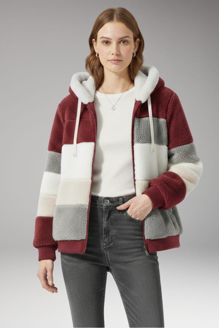 Women's Hooded Striped Jacket