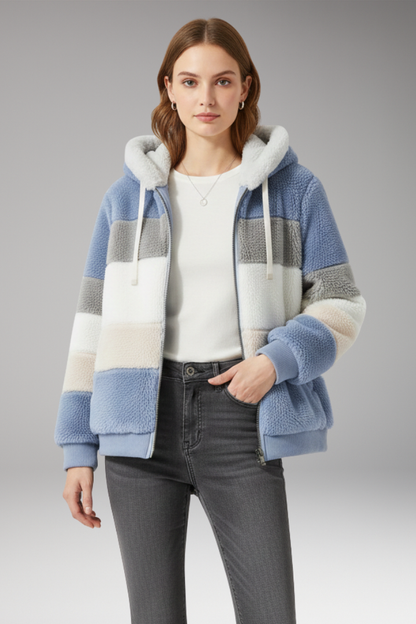 Women's Hooded Striped Jacket